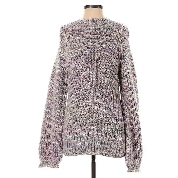 Nicholas Maliya Purple Marled Alpaca Wool Blend Sweater - Picture 5 of 6